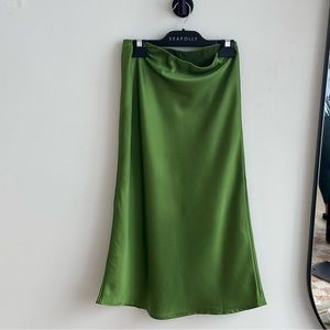 Apparis midi silk skirt worn once